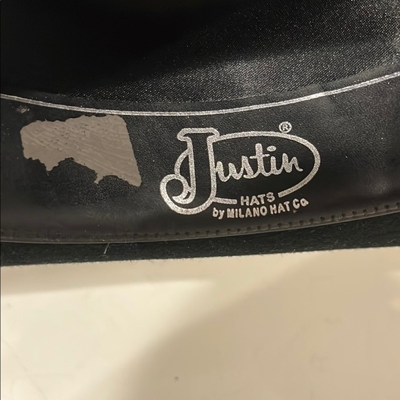 Justin By Milano Hat Co XX 58/7 1/4 Black 100% Wool Authentic Western Headwear - Picture 3 of 12